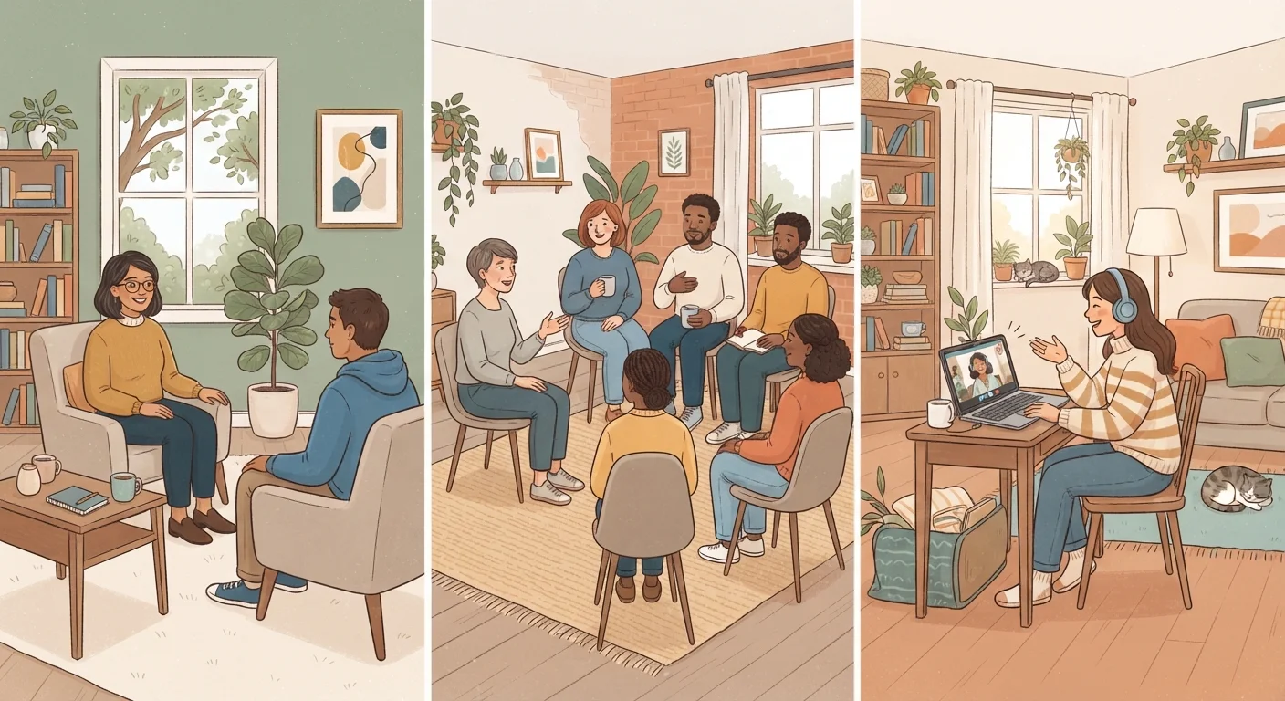 Therapy Formats Explained: Individual, Group, and Online Sessions Compared