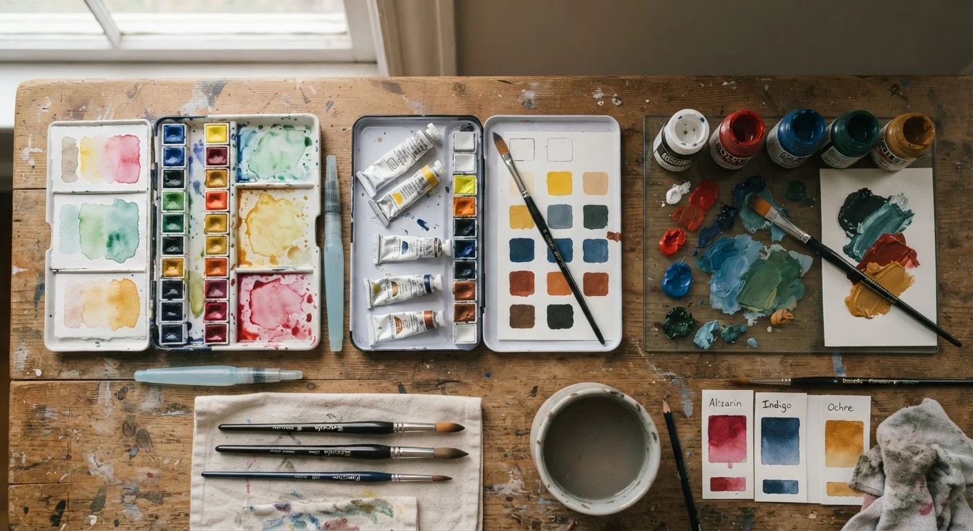 Watercolor, Gouache, and Acrylic: Choosing a Paint Medium That Fits How You Work